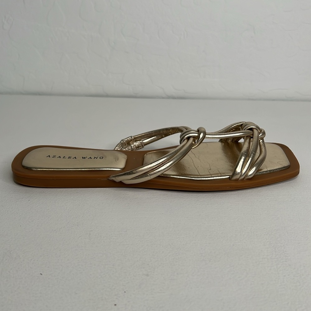 Azalea Wang Stetson Sandal In Gold size 39 - Picture 3 of 10